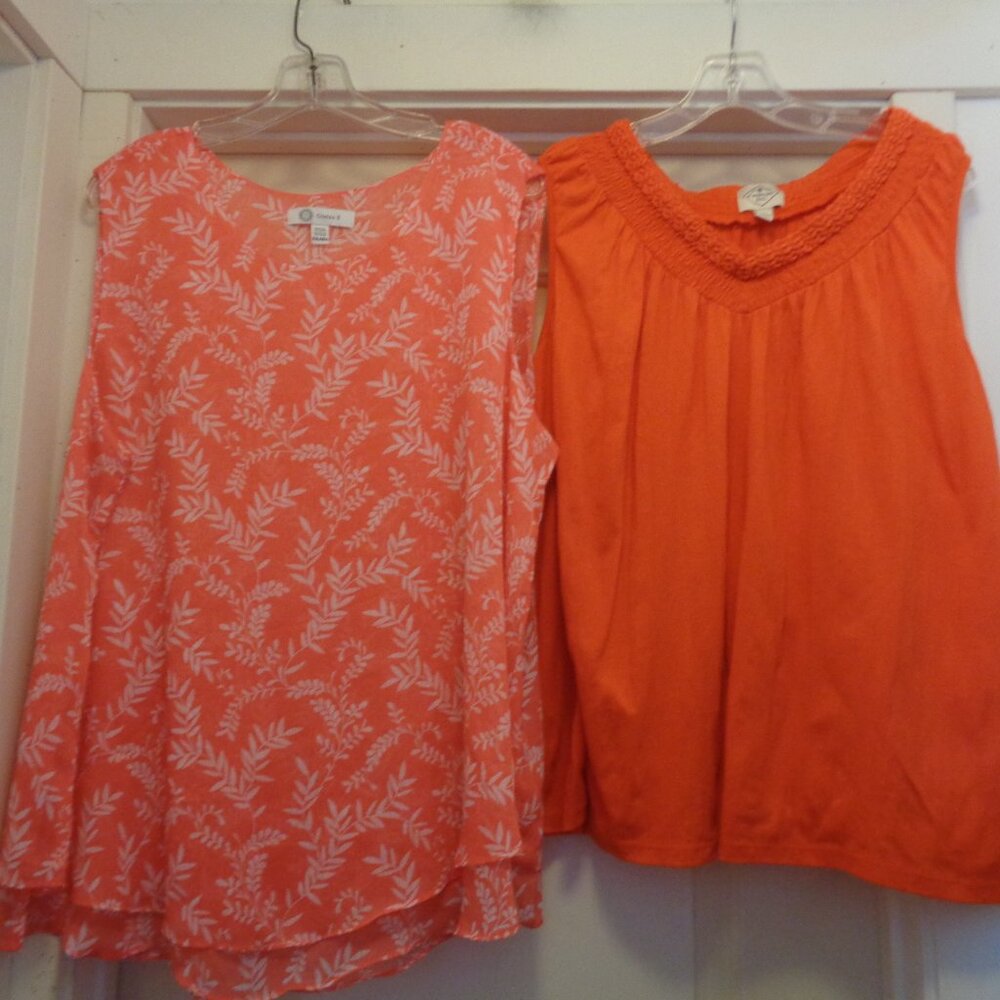TANGERINE DREAM & ORANGE SICKLE 2 SUMMERY TOPS 1X & 2XX LOT